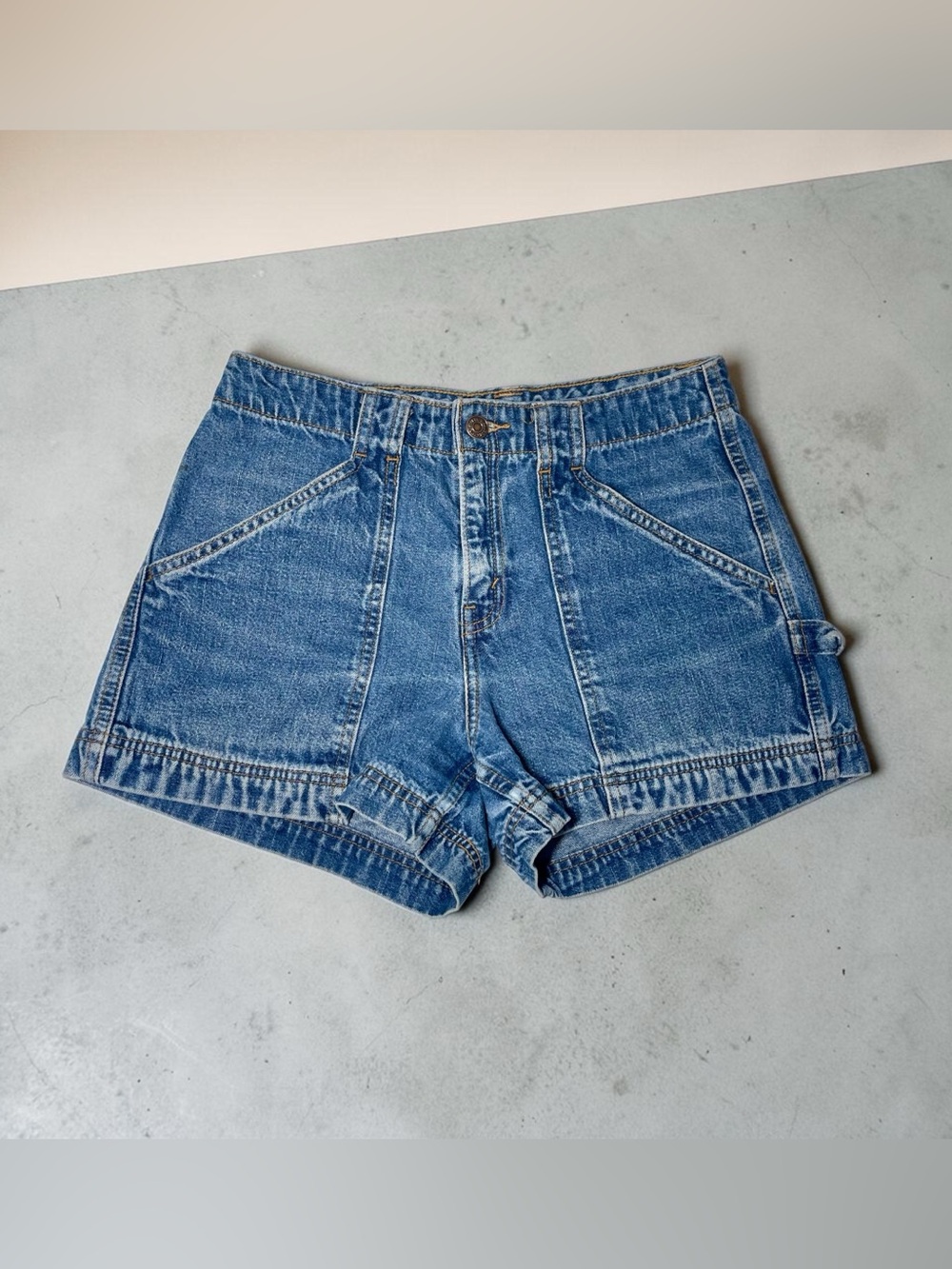 Levi's Vintage 90's Carpenter Style Denim Shorts Juniors Size 7